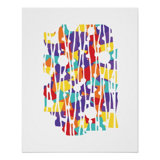 Lebhafte Panels: Race Geometrics ausführen Poster (Vorderseite)