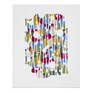 Lebhafte Panels: River Rock Geometrics Poster