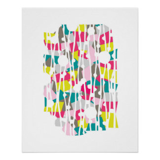 Lebhafte Panels: Sweet Taffy Geometrics Poster