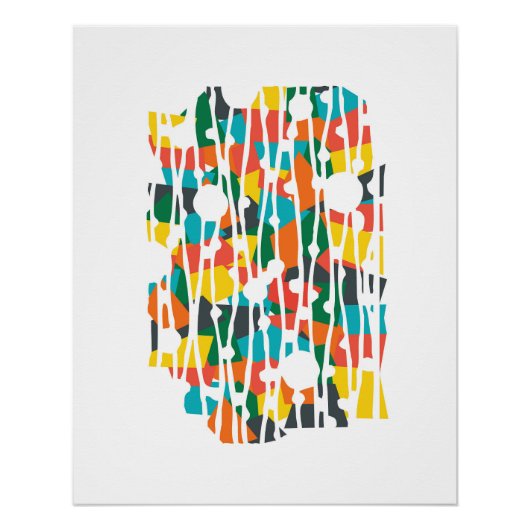 Lebhafte Panels: tropische Geometrien Poster (Vorderseite)