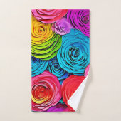 Lebhafte Paper-Rose Badhandtuch Set (Handtuch)
