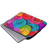 Lebhafte Paper-Rose Laptopschutzhülle (Vorne Knopf)