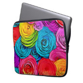 Lebhafte Paper-Rose Laptopschutzhülle (Vorderseite Links)