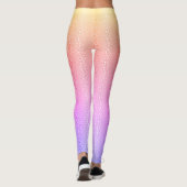 Lebhafte Pastel Gradient Leopard Print Leggings (Rückseite)