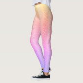 Lebhafte Pastel Gradient Leopard Print Leggings (Links)