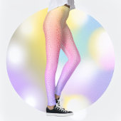 Lebhafte Pastel Gradient Leopard Print Leggings