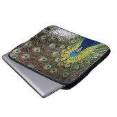 Lebhafte Peacock Feathers Laptopschutzhülle (Vorne Knopf)