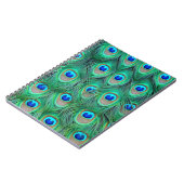 Lebhafte Peacock Feathers Notizblock (Linke Seite)