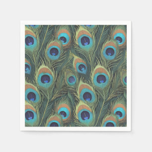 Lebhafte Peacock Feathers Serviette
