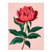Lebhafte Peony Floral Art Fotodruck (Vorne)