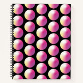 Lebhafte Perlenkreise mit Gefälle. Notizblock (Vorderseite)