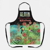 Lebhafte Personalisierte ALOHA mit Name Küche Schü Schürze (Vorderseite)