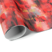 Lebhafte Personalisierte Geschenkwrap in Rot und G Geschenkpapier (Rolleneckpunkt)