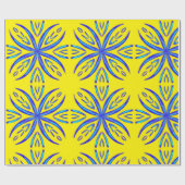 Lebhafte Petalen, Lila, rosa, blau und gelb Geschenkpapier (Flach)