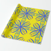 Lebhafte Petalen, Lila, rosa, blau und gelb Geschenkpapier (Ungerollt)