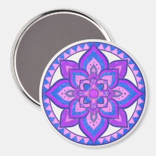 Lebhafte Petals Mandala Magnet