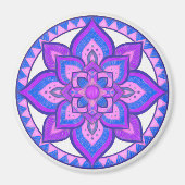 Lebhafte Petals Mandala Magnet (Vorne)