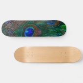 Lebhafte Pfauenfedern Etching Style Decor Skateboard (Horizontal)