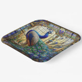 Lebhafte Pfauenpapier-Teller: Die elegante Tabelle Pappteller (Gewinkelt)