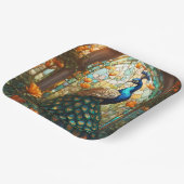 Lebhafte Pfauenpapier-Teller: Die elegante Tabelle Pappteller (Gewinkelt)