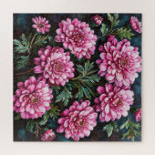 Lebhafte Pink Chrysanthemums Puzzle (Horizontal)
