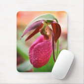 Lebhafte Pink Lady Slipper Orchid-Blume Mousepad (Mit Mouse)