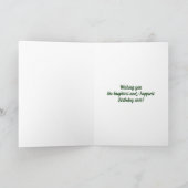 Lebhafte Pink Lady Slipper Personalisiert Geburtst Karte (Innenseite)