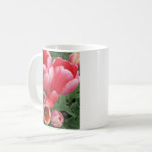 lebhafte Pink Tulpe Blume Foto - Tee-Kaffee-Tasse Kaffeetasse (Vorderseite Links)