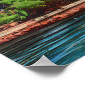 Lebhafte Pittsburgh Skyline, farbenfrohe urbane Ku Poster (Ecke)