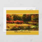Lebhafte Poconos-Herbstlandschaft Postkarte (Vorne/Hinten)