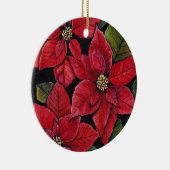 Lebhafte Poinsettia in Wasserfarbe Keramik Ornament (Rechts)