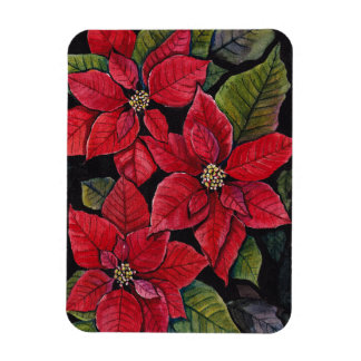 Lebhafte Poinsettia in Wasserfarbe Magnet