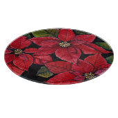 Lebhafte Poinsettia in Wasserfarbe Schneidebrett (Ecke)