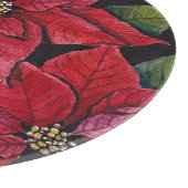 Lebhafte Poinsettia in Wasserfarbe Schneidebrett (Ecke)