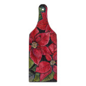 Lebhafte Poinsettia in Wasserfarbe Schneidebrett (Vorderseite)