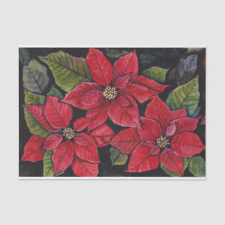 Lebhafte Poinsettia in Wasserfarbe Seidenpapier