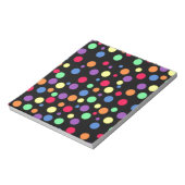 Lebhafte Polka-Punkte Notizblock (Rotiert)
