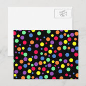 Lebhafte Polka-Punkte Postkarte (Vorne/Hinten)