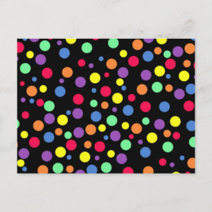Lebhafte Polka-Punkte Postkarte