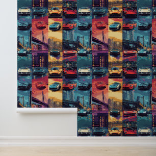 Lebhafte Portraittapete für Automobil-Fans Tapete