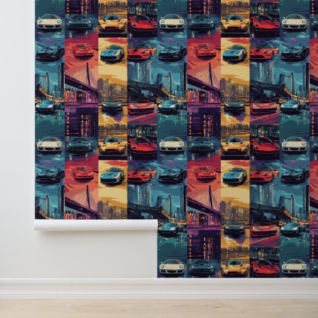 Lebhafte Portraittapete für Automobil-Fans Tapete (Anwendung)