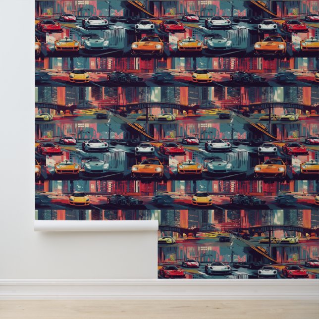 Lebhafte Portraittapete für Automobil-Fans Tapete (Anwendung)