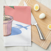 Lebhafte Potted House-Pflanze Geschirrtuch (Viertel Falte)