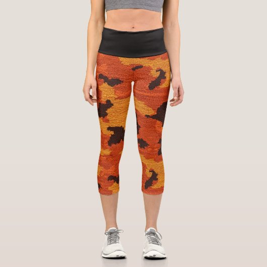 Lebhafte Print Capri Yoga Pants Leggings (Vorderseite)
