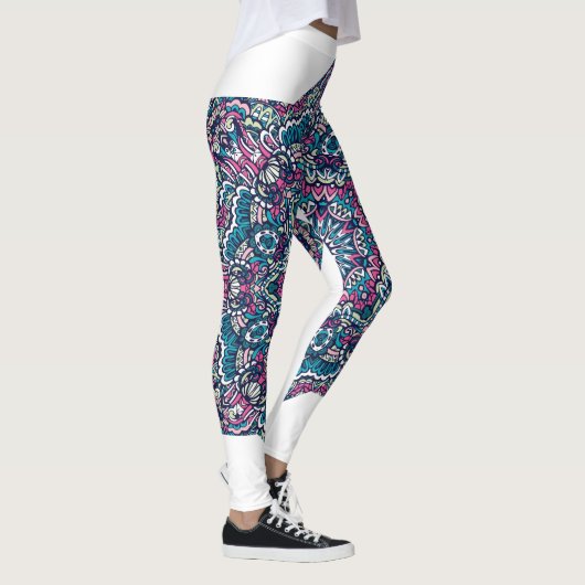 Lebhafte Psychedelic Mandala Dream Leggings (Rechts)