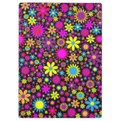 Lebhafte psychedelische Blume in Bloom-67566 Klemmbrett (Rückseite)
