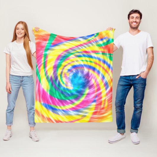 Lebhafte psychedelische Gefärbte Krawatte Fleecedecke (Beispiel)