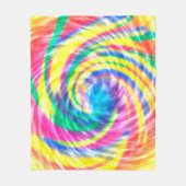 Lebhafte psychedelische Gefärbte Krawatte Fleecedecke (Vorderseite)