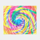 Lebhafte psychedelische Gefärbte Krawatte Fleecedecke (Vorderseite (Horizontal))