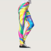 Lebhafte psychedelische Gefärbte Krawatte Leggings (Rechts)